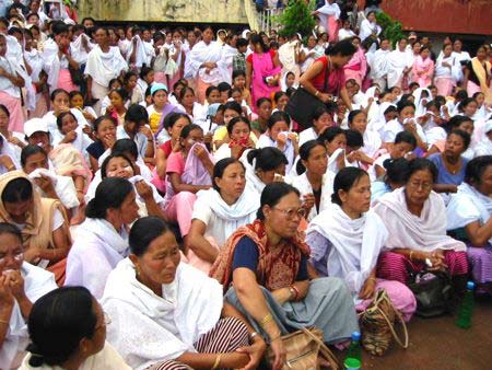 Rally against killing of Manorama by Assam Rifles & AFSPA - 29 July 2004