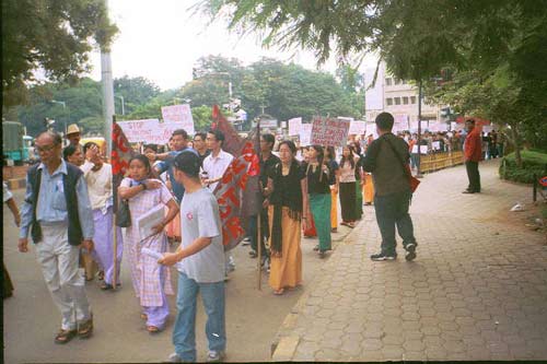 Bangalore Manipuri Students' Association Rally - August 13, 2004