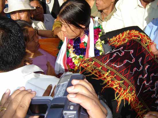 Mary Kom and Sarita Devi Felicitation 2005