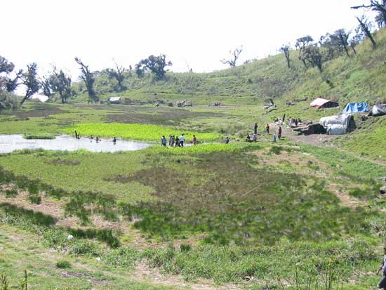 Beautiful scenic view from top Mount Koubru. 