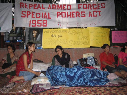 Irom Sharmila agitation against AFSPA at New Delhi, Oct 6 2006