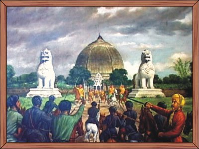 Attack on Kaunghmudaw Pagoda (Burma) 1738