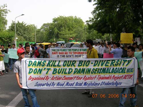 Silent Rally Against The Tipaimuk Dam In New Delhi in June 2006