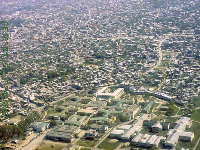 An aerial view of Imphal, Manipur 