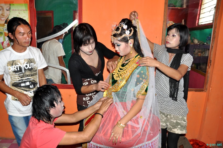  Trans-Gender (Nupi Manbi) Community of Manipur at work in Imphal  in second week of March 2013  