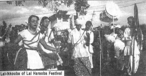  Lai Harouba dances of maibi with penakhongba in old days 
