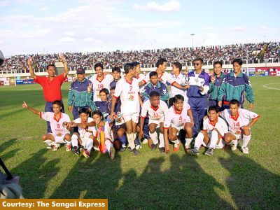 Victorious Manipur team after winning the LG Santosh Trophy