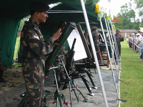 AR equipment display and arms mela