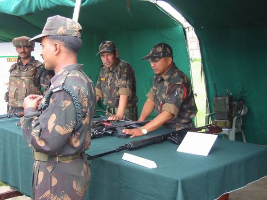 AR equipment display and arms mela