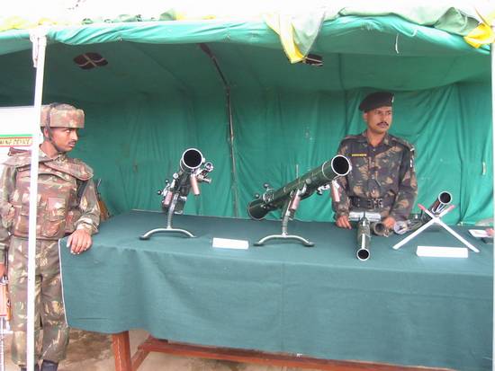 AR equipment display and arms mela