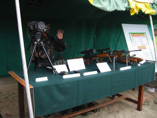 AR equipment display and arms mela