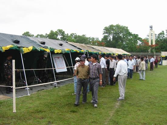 AR equipment display and arms mela