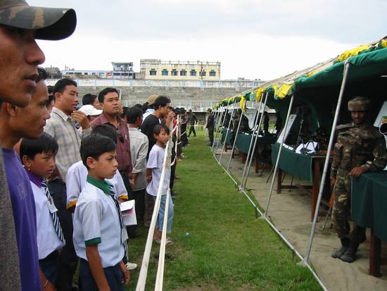 AR equipment display and arms mela