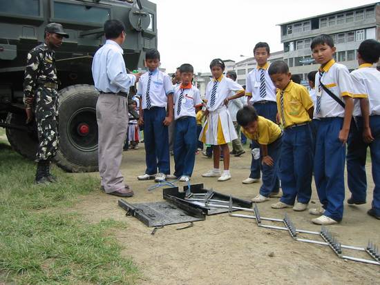 AR equipment display and arms mela