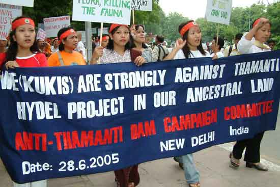 Anti-Tamanthi Dam Protest, New Delhi