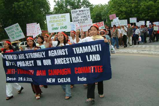 Anti-Tamanthi Dam Protest, New Delhi