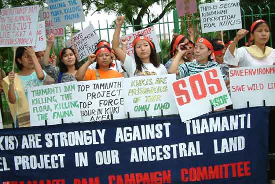 Anti-Tamanthi Dam Protest, New Delhi