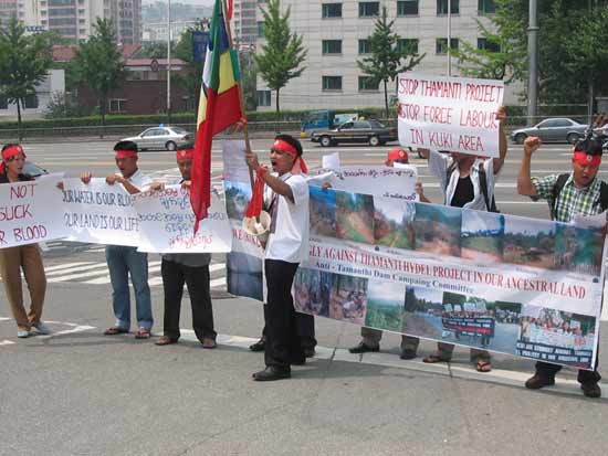 Anti-Tamanthi Dam Protest, South Korea