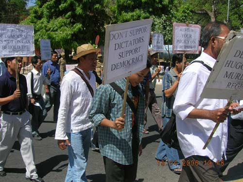 Burmese Pro-Democratic Activists Protest Against Indo-Burma Relation