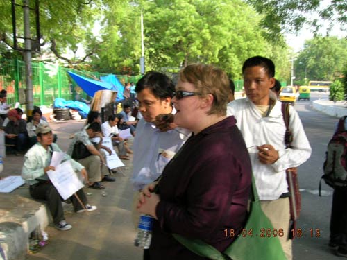 Protest against Shwe Gas Project in Burma in New Delhi