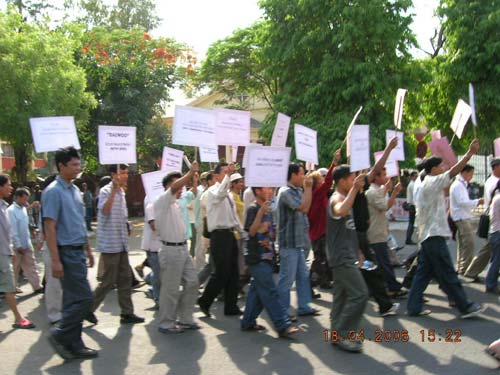 Protest against Shwe Gas Project in Burma in New Delhi