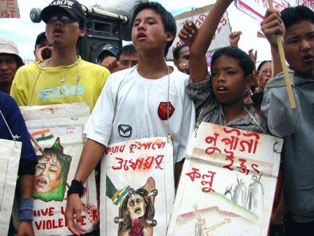 Rally against killing of Manorama by Assam Rifles & AFSPA - 29 July 2004
