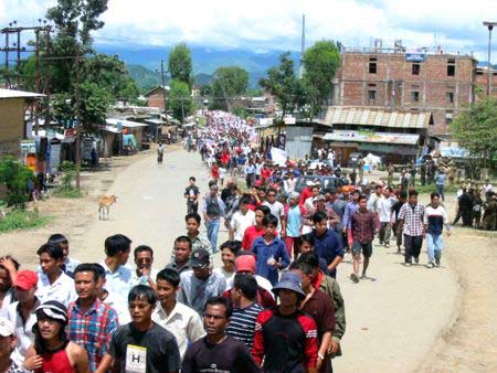 Rally against killing of Manorama by Assam Rifles & AFSPA - 29 July 2004