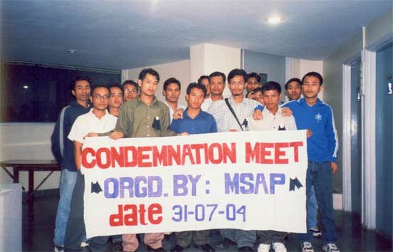 Condemnation Meet by MSAP against killing of Manorama by Assam Rifles & AFSPA - 31 July 2004