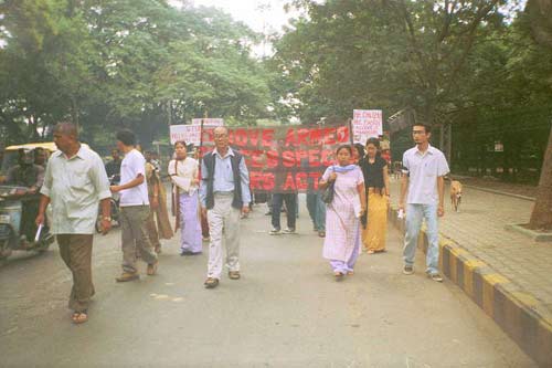 Bangalore Manipuri Students' Association Rally - August 13, 2004