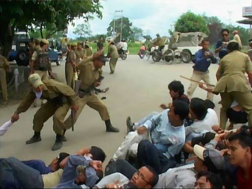 Protest against killing of Manorama by Assam Rifles - July 2004