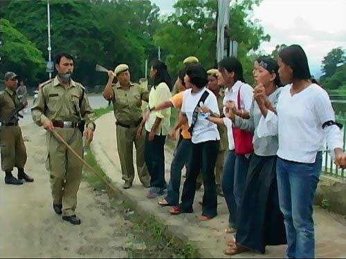 Protest against killing of Manorama by Assam Rifles - July 2004