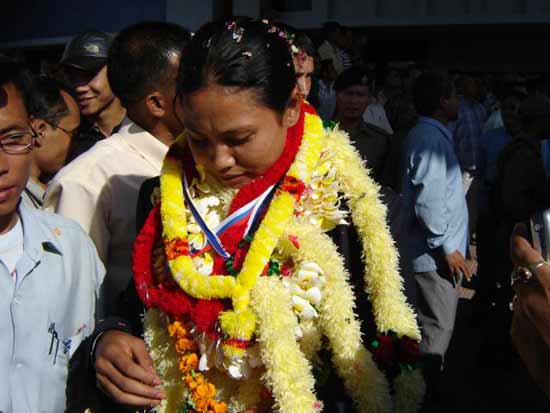 Mary Kom and Sarita Devi Felicitation 2005