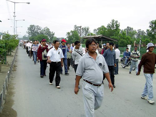 Manipur Journos Protest against Detention