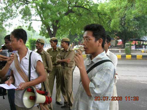 KSDF Protest against bomb attack of 24 Assam Rifles , Moreh 2006