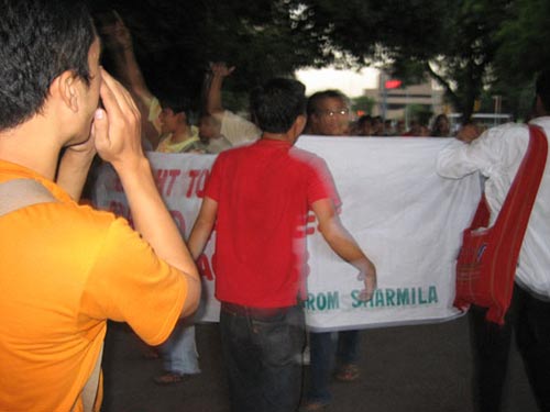 Irom Sharmila agitation against AFSPA at New Delhi, Oct 6 2006