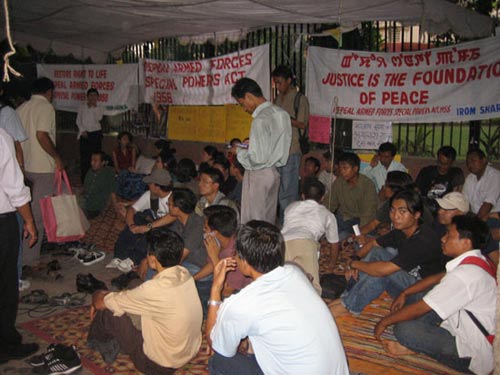 Irom Sharmila agitation against AFSPA at New Delhi, Oct 6 2006