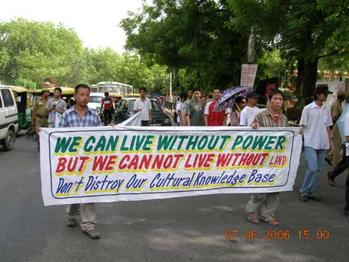 Silent Rally Against The Tipaimuk Dam In New Delhi in 2006 