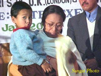 Distribution of financial assitance donated by the Manipuris in United Kingdom and the North American Manipuri Association (NAMA)