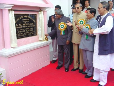 Inauguration of Heavy Fuel Power Plant at Leimakhong - 5th October, 2002