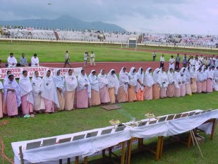 Mass Mourning at Khuman Lampak Sports complex on July 29 2001