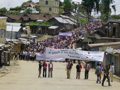 The Rally at Ukhrul on 4th July 2001