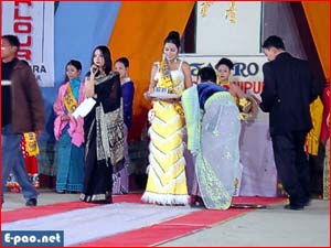 'Miss Internet Queen' Huirem Tanushree during the award presentation