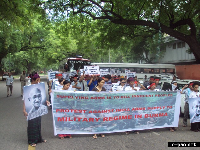 Burma Centre Delhi (BCD) peaceful protest demonstration on July 22 2011